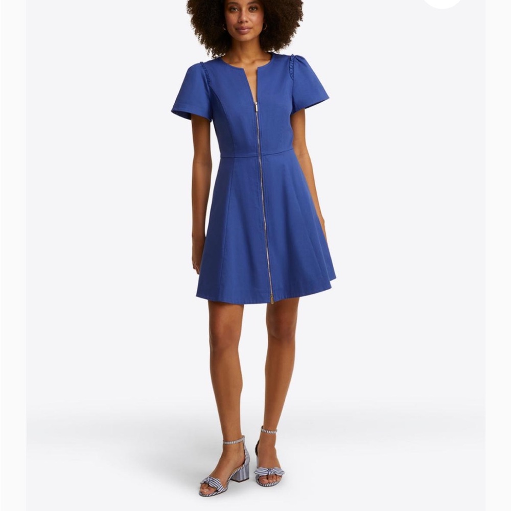 Draper James Mae Love Circle Dress in Royal Blue, NWT, Size US14